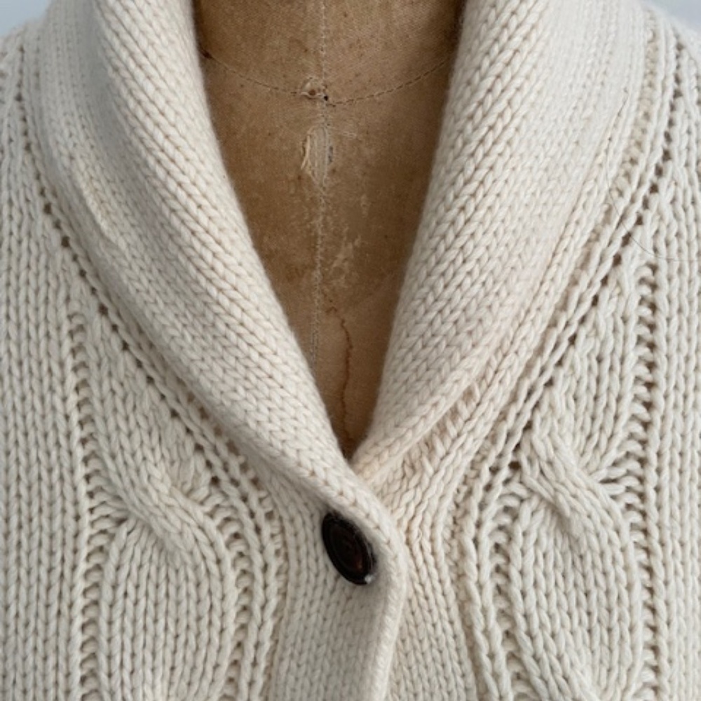Ralph Lauren Vintage Cable Shawl Collar Cardigan - Picture 5 of 8